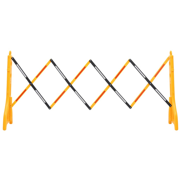 Folding Traffic Barrier Yellow And Black 250X38X96 Cm Opbknn