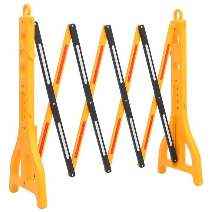 Folding Traffic Barrier Yellow And Black 250X38X96 Cm Opbknn