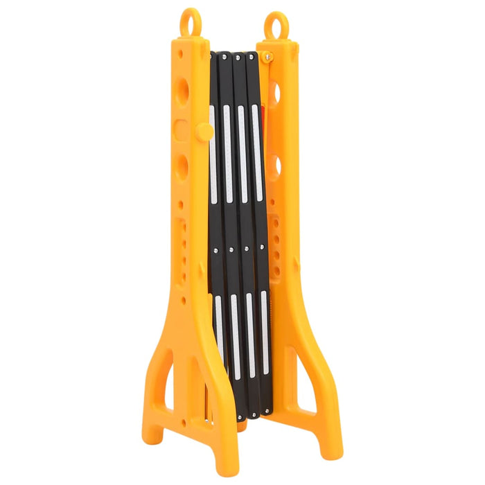 Folding Traffic Barrier Yellow And Black 250X38X96 Cm Opbknn