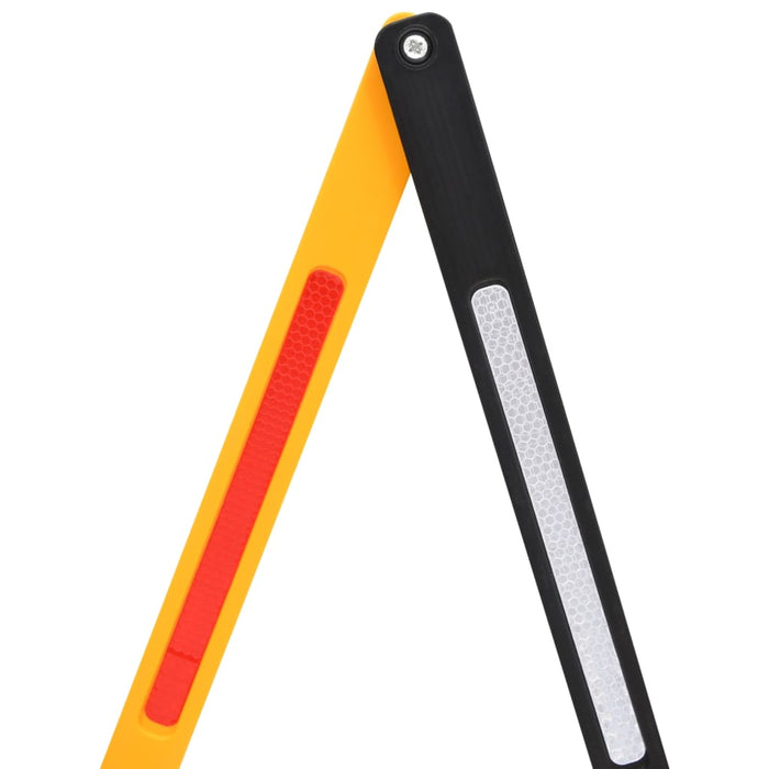 Folding Traffic Barrier Yellow And Black 250X38X96 Cm Opbknn
