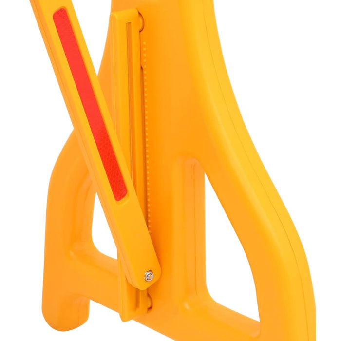 Folding Traffic Barrier Yellow And Black 250X38X96 Cm Opbknn