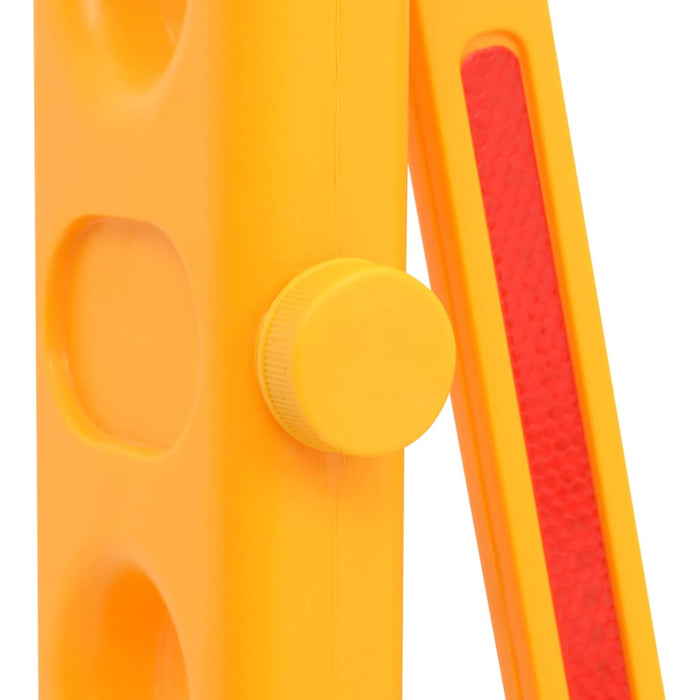 Folding Traffic Barrier Yellow And Black 250X38X96 Cm Opbknn