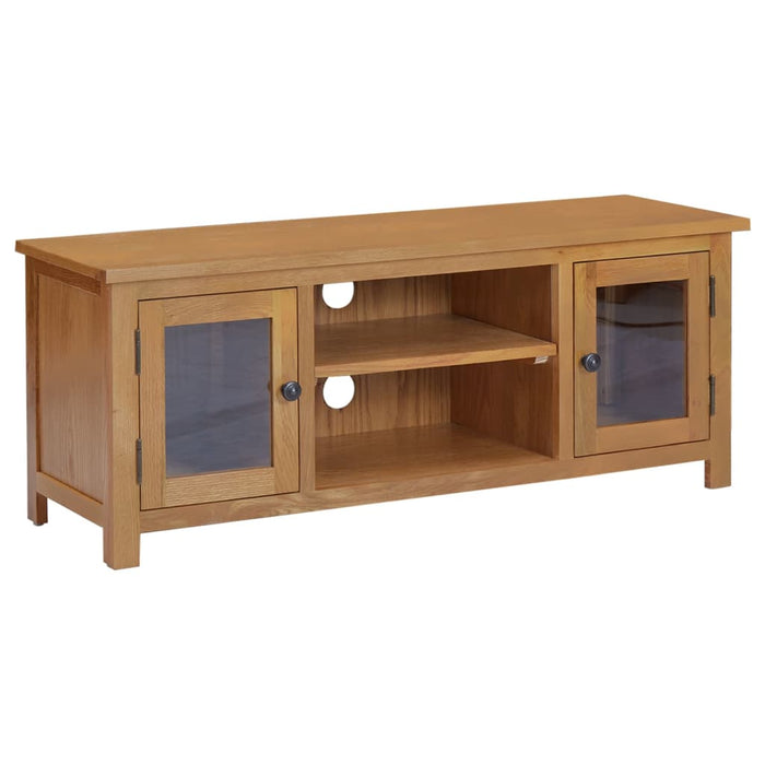 Tv Cabinet 110X35X44 Cm Solid Oak Wood Txiatp