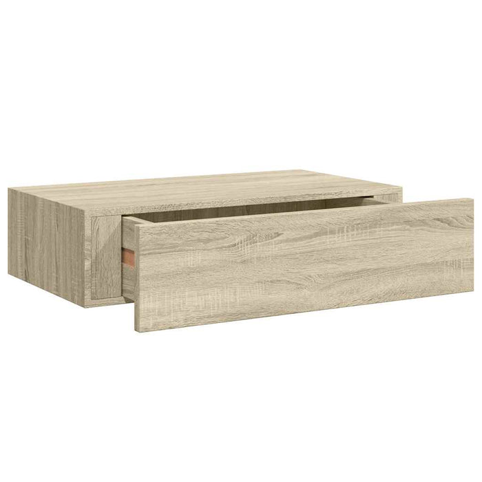 Wall-Mounted Drawer Shelf Oak 40X23.5X10Cm Mdf Ttbxai