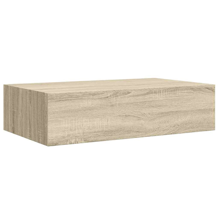 Wall-Mounted Drawer Shelf Oak 40X23.5X10Cm Mdf Ttbxai