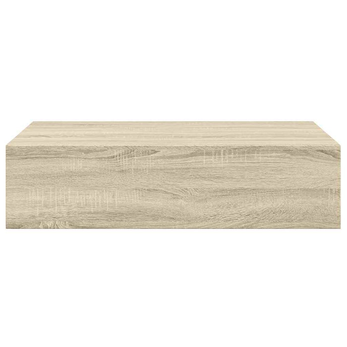 Wall-Mounted Drawer Shelves 2 Pcs Oak 40X23.5X10Cm Mdf Ttbxan
