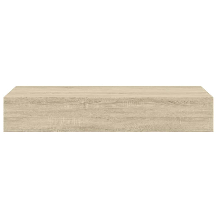 Wall-Mounted Drawer Shelves 2 Pcs Oak 60X23.5X10Cm Mdf Ttbxlx