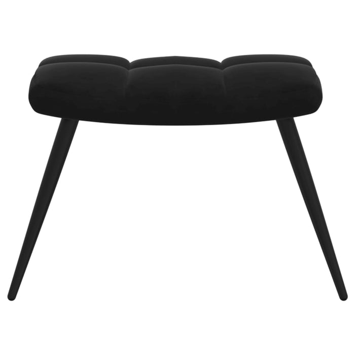 Relaxing Chair With A Stool Black Velvet Txnbkb