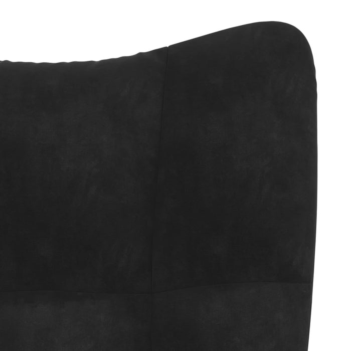 Relaxing Chair With A Stool Black Velvet Txnbkb