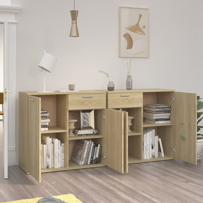 Sideboard Sonoma Oak 160X36X75 Cm Engineered Wood Tbiaktb
