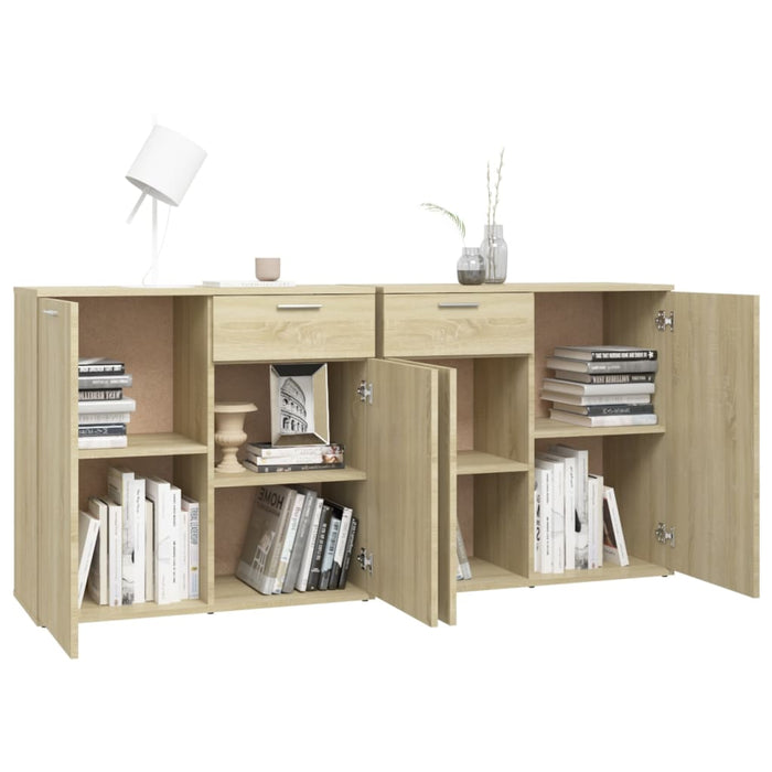 Sideboard Sonoma Oak 160X36X75 Cm Engineered Wood Tbiaktb