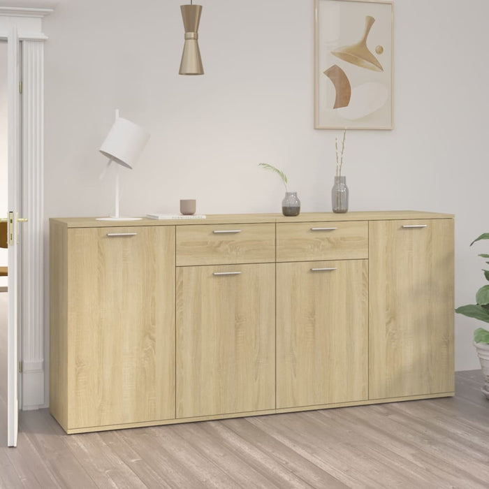 Sideboard Sonoma Oak 160X36X75 Cm Engineered Wood Tbiaktb
