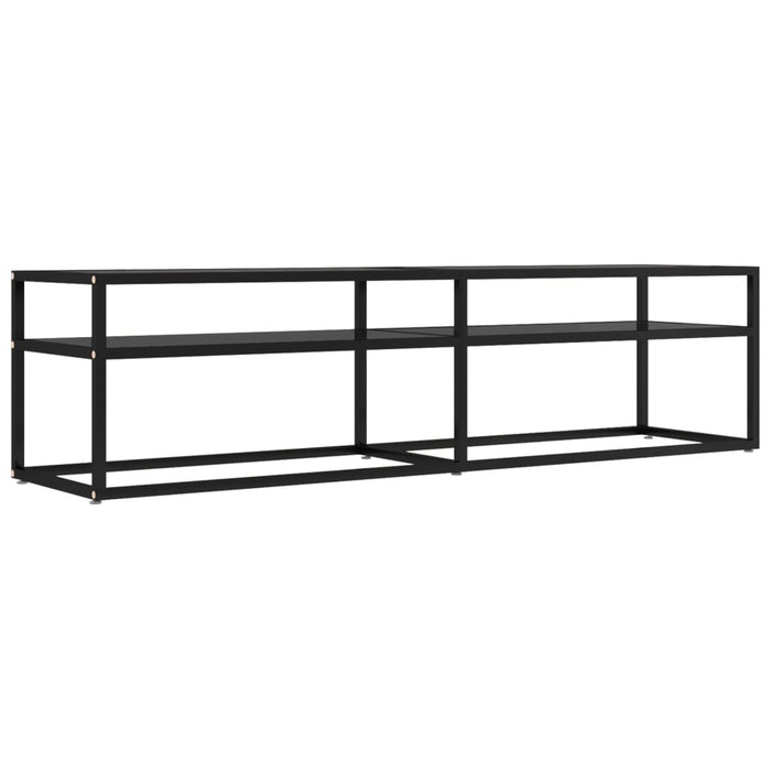 Tv Cabinet Black 160X40X40.5 Cm Tempered Glass Ttoiok