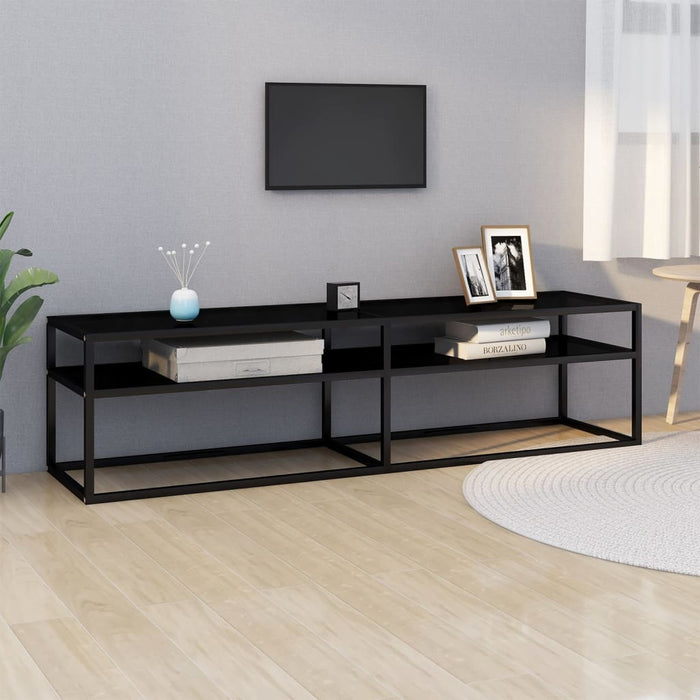Tv Cabinet Black 160X40X40.5 Cm Tempered Glass Ttoiok
