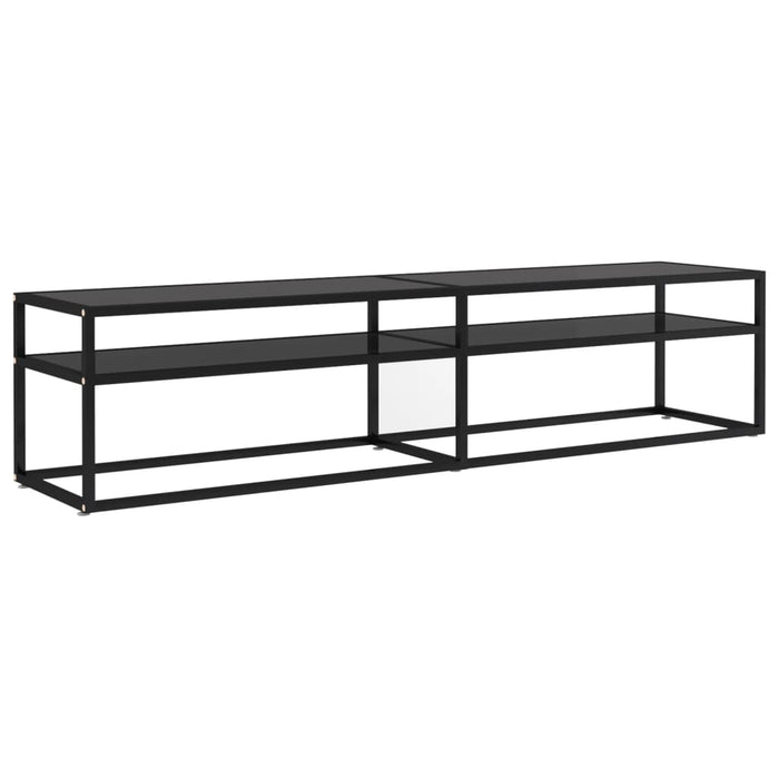 Tv Cabinet Black 180X40X40.5 Cm Tempered Glass Ttoixt