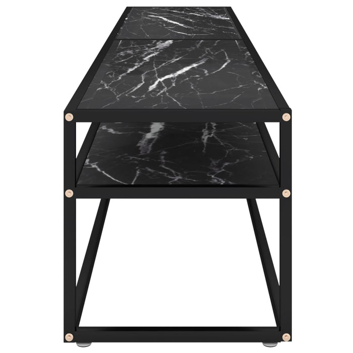 Tv Cabinet Black Marble 200X40X40.5 Cm Tempered Glass Ttoixk