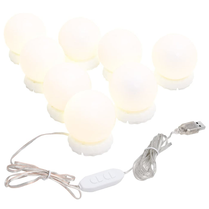 Mirror Light With 8 Led Light Bulbs Warm White And Cold White Ttpnla