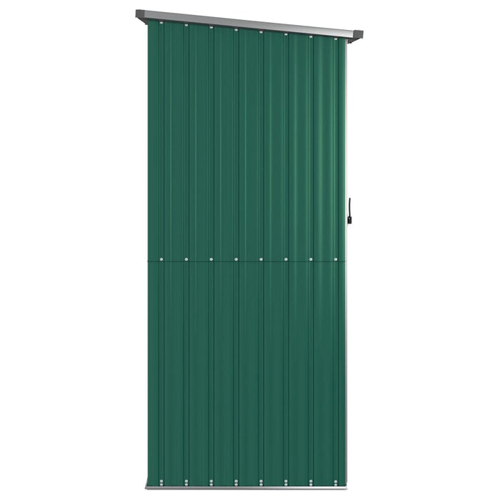 Garden Shed Green 118.5X97X209.5 Cm Galvanised Steel Opbnkk
