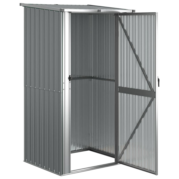 Garden Shed Grey 118.5X97X209.5 Cm Galvanised Steel Opbkbb