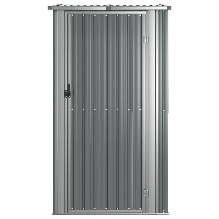 Garden Shed Grey 118.5X97X209.5 Cm Galvanised Steel Opbkbb