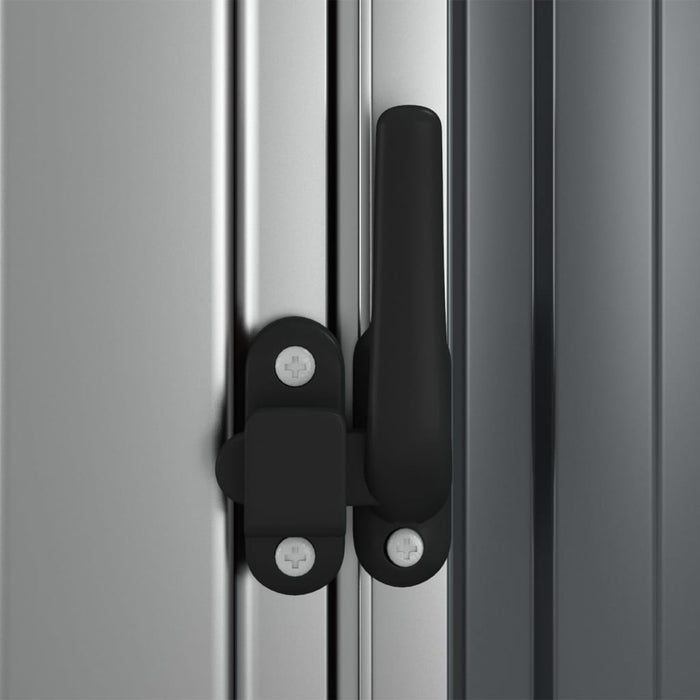 Garden Shed Grey 118.5X97X209.5 Cm Galvanised Steel Opbkbb