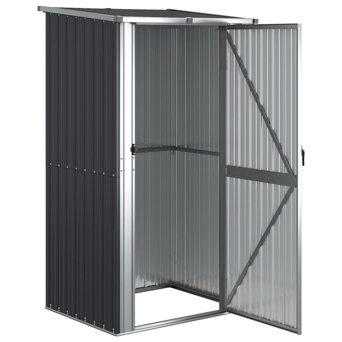 Garden Shed Anthracite 118.5X97X209.5 Cm Galvanised Steel Opbkbo