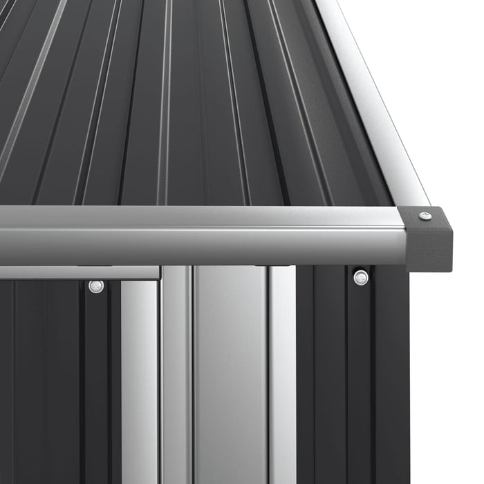 Garden Shed Anthracite 118.5X97X209.5 Cm Galvanised Steel Opbkbo