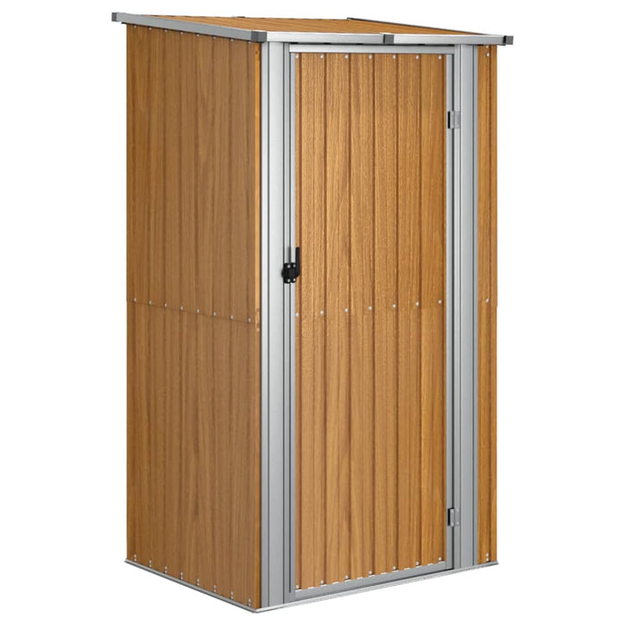 Garden Shed Brown 118.5X97X209.5 Cm Galvanised Steel Opbkbx