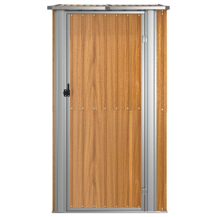 Garden Shed Brown 118.5X97X209.5 Cm Galvanised Steel Opbkbx