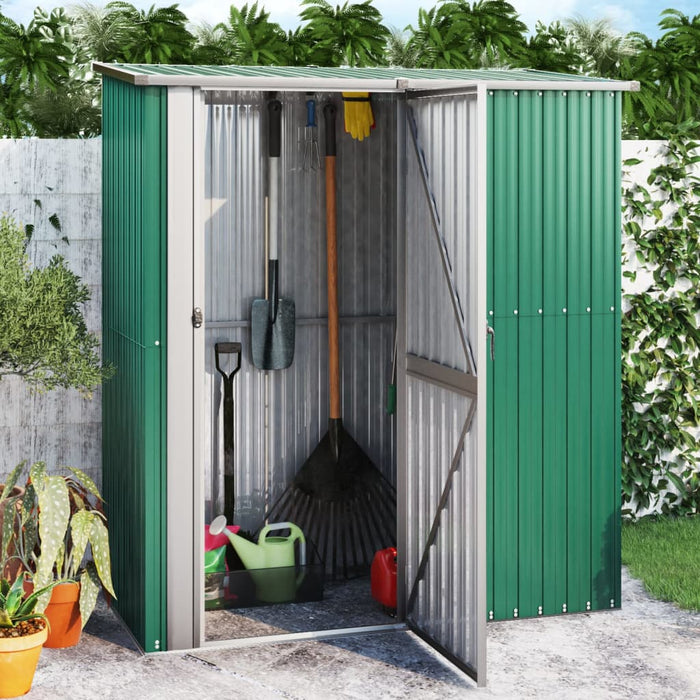 Garden Shed Green 180.5X97X209.5 Cm Galvanised Steel Opbkbt