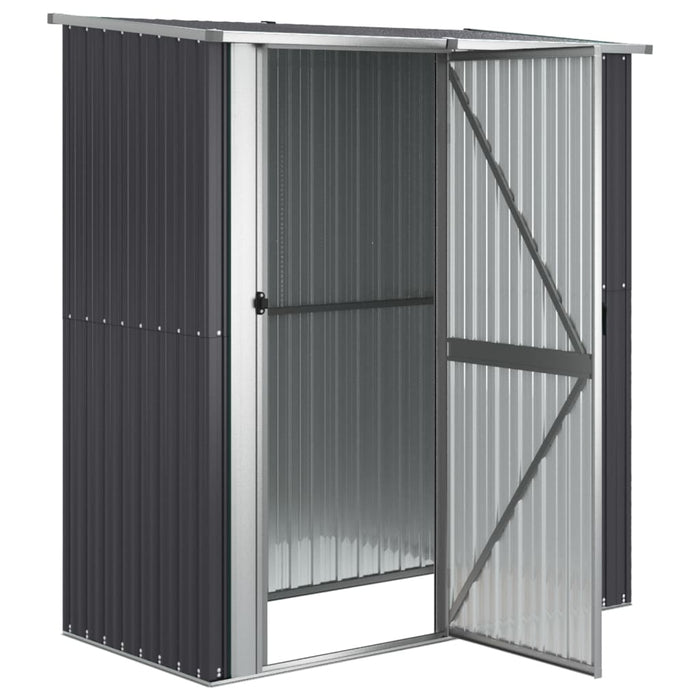 Garden Shed Anthracite 180.5X97X209.5 Cm Galvanised Steel Opbkbp