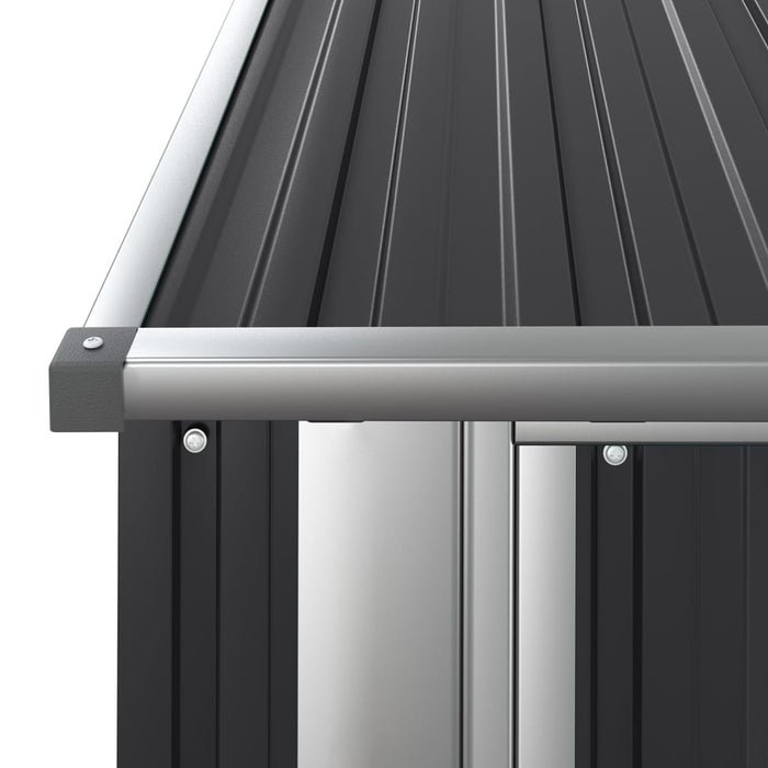 Garden Shed Anthracite 180.5X97X209.5 Cm Galvanised Steel Opbkbp