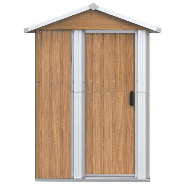 Garden Shed Brown 126X97.5X177 Cm Galvanised Steel Tolxtl