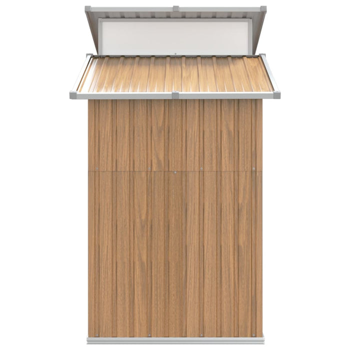 Garden Shed Brown 270X130X208.5 Cm Galvanised Steel Tolxap