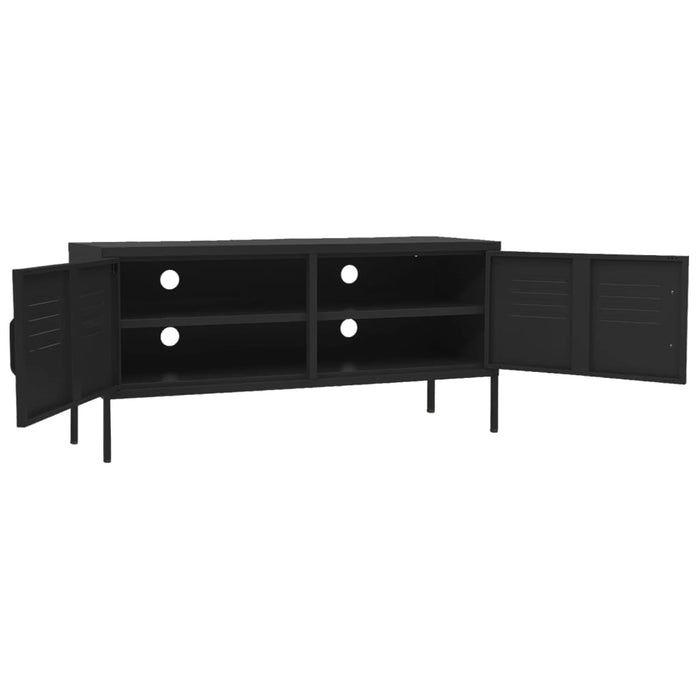 Tv Cabinet Black 105X35X50 Cm Steel Ttlxtx