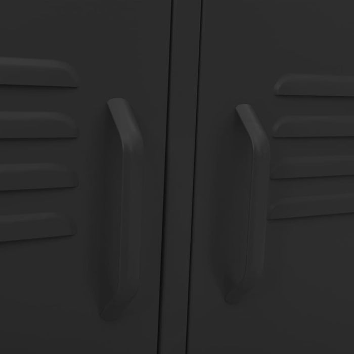 Tv Cabinet Black 105X35X50 Cm Steel Ttlxtx