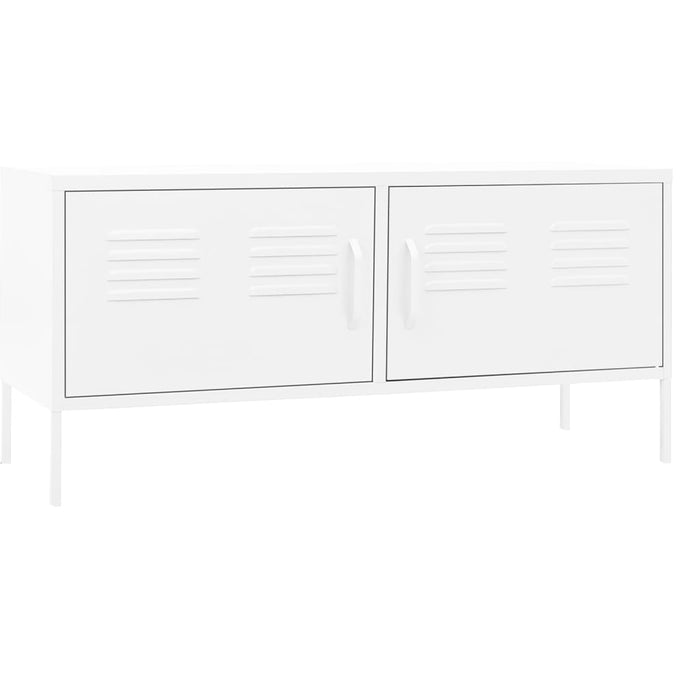 Tv Cabinet White 105X35X50 Cm Steel Ttlxtt