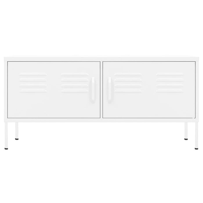 Tv Cabinet White 105X35X50 Cm Steel Ttlxtt