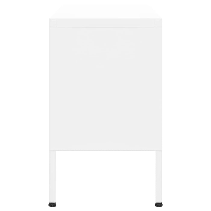 Tv Cabinet White 105X35X50 Cm Steel Ttlxtt