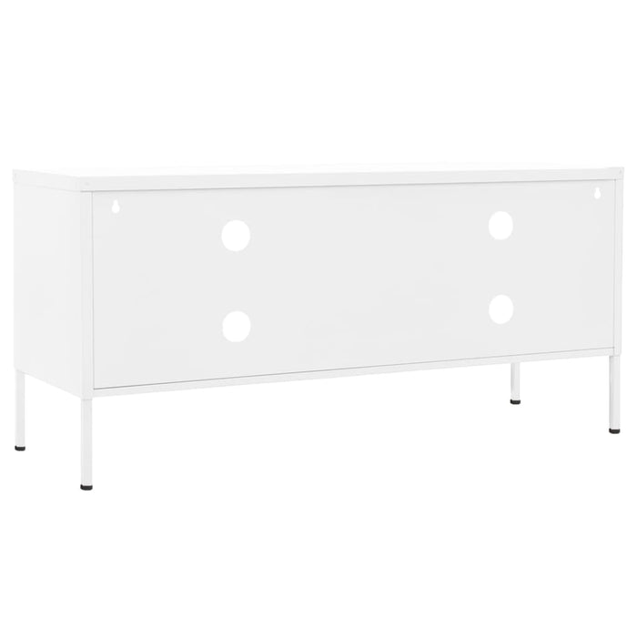 Tv Cabinet White 105X35X50 Cm Steel Ttlxtt