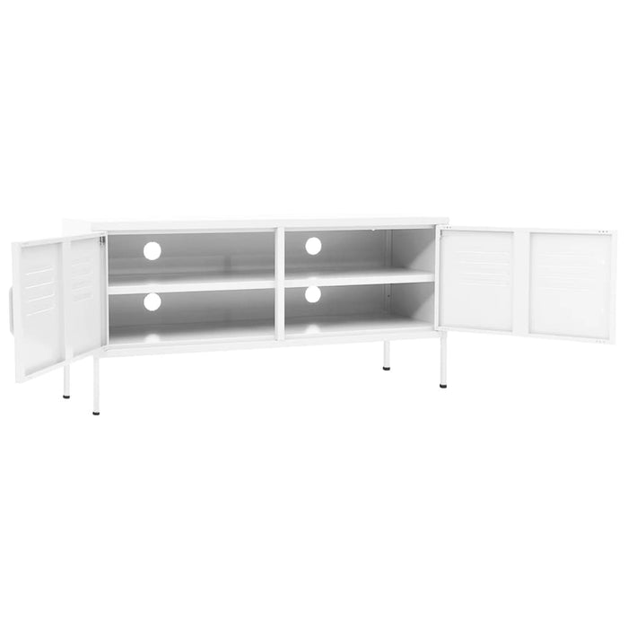 Tv Cabinet White 105X35X50 Cm Steel Ttlxtt