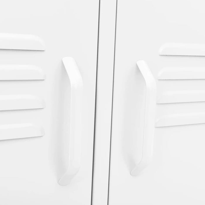 Tv Cabinet White 105X35X50 Cm Steel Ttlxtt