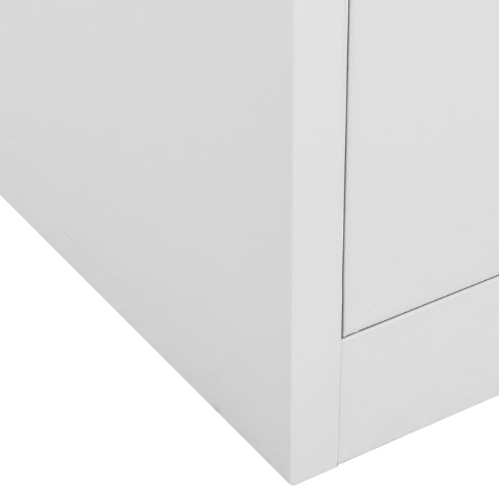 Office Cabinet Light Grey 90X40X102 Cm Steel Ttlabl