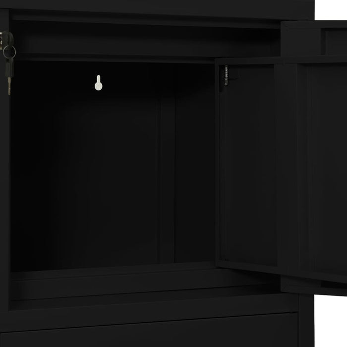 Office Cabinet Black 90X40X102 Cm Steel Ttlabi