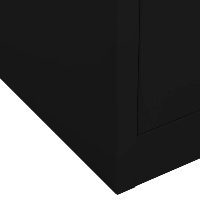 Office Cabinet Black 90X40X102 Cm Steel Ttlabi