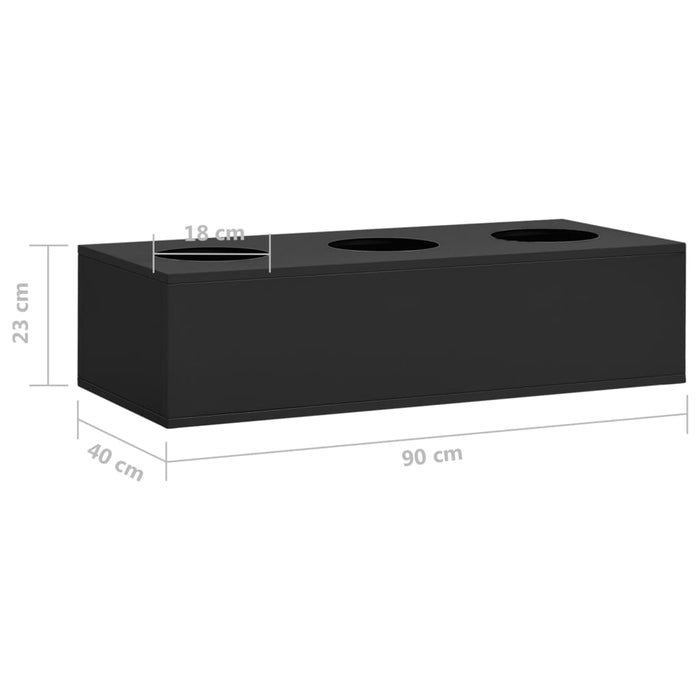 Office Flower Box Anthracite 90X40X23 Cm Steel Ttlaxn