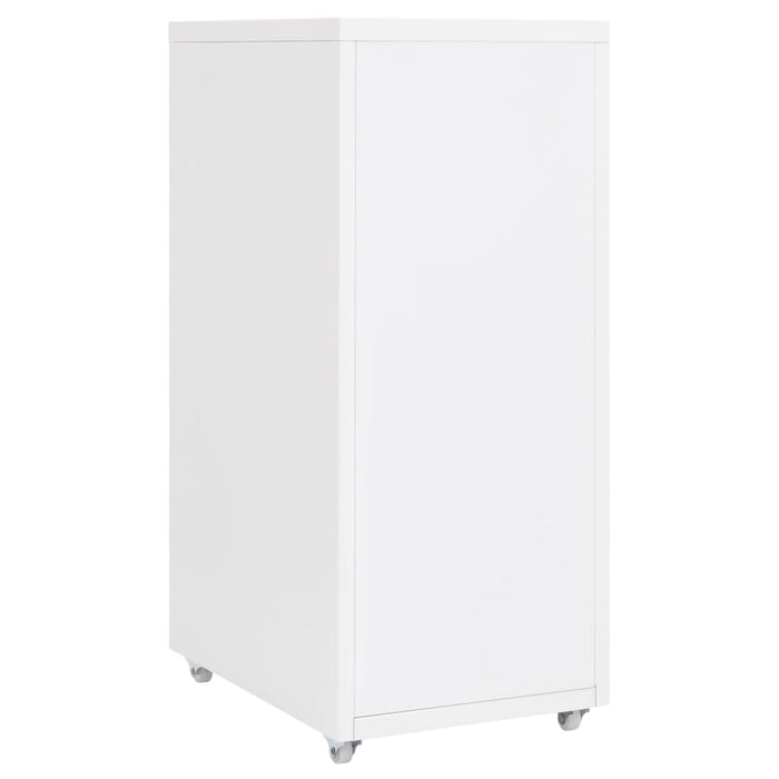 Mobile File Cabinet White 28X41X69 Cm Metal Ttpkot