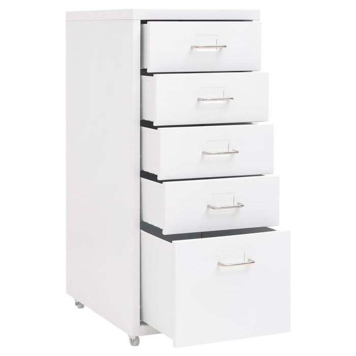 Mobile File Cabinet White 28X41X69 Cm Metal Ttpkot