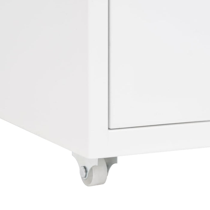 Mobile File Cabinet White 28X41X69 Cm Metal Ttpkot