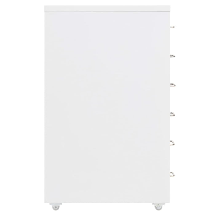 Mobile File Cabinet White 28X41X69 Cm Metal Ttpkol